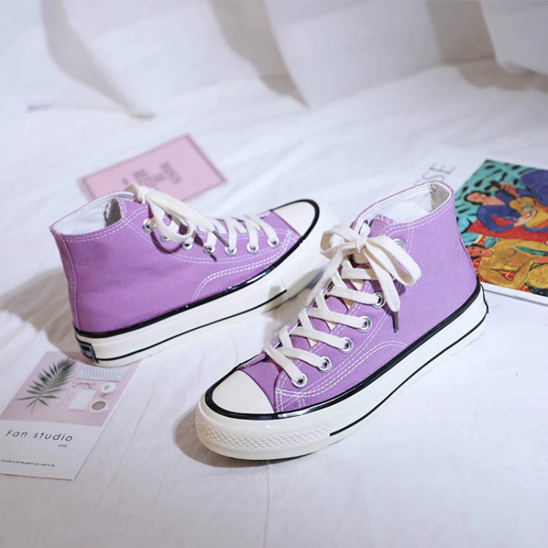 light purple sneakers