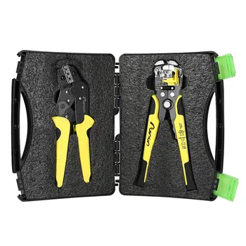 

Functional T004 Ratchet Manganese Steel Crimping Tool Wire Strippers Terminals Pliers Kit With Cable Cutter Insul Crimper