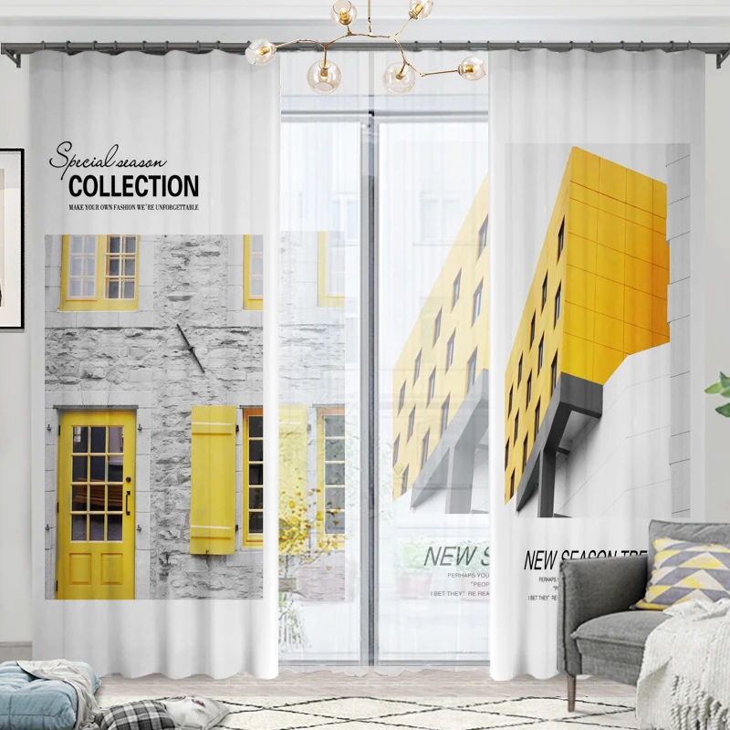 Светильник желтая занавеска s черные наружные готовые занавески шторы для