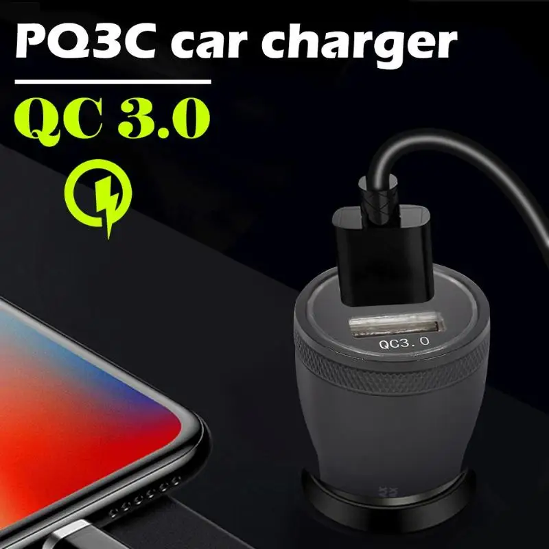 Автомобильное зарядное устройство PQ3C 36 Вт двойной адаптер QC 3 0 USB 5A для быстрой