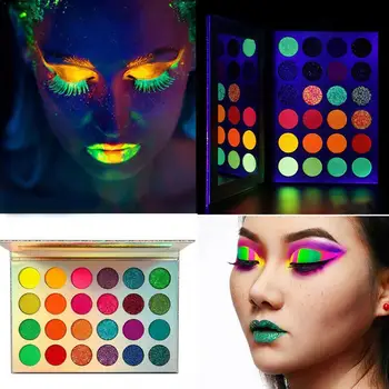 

24 Colors Luminous Eyeshadow Pallete For Ladies Participating Lasting Waterproof Powder In Shining Long Masquerade Comestic W3D2