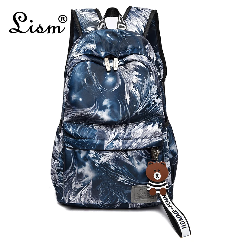 

Backpack 2019 new large-capacity printing ladies backpack casual student bag college style