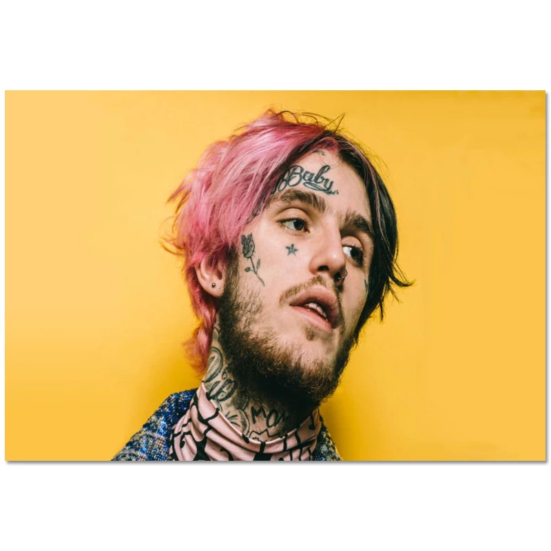 Тканевый Шелковый постер рэпер Lil Peep HD украшение для дома и спальни настенная