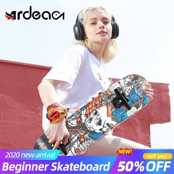

MS103 Beginner Skateboard 79cm/31in Russia Maple wood Deck Skill Double Rocker Skate Board Four wheels boy and girl Adults board