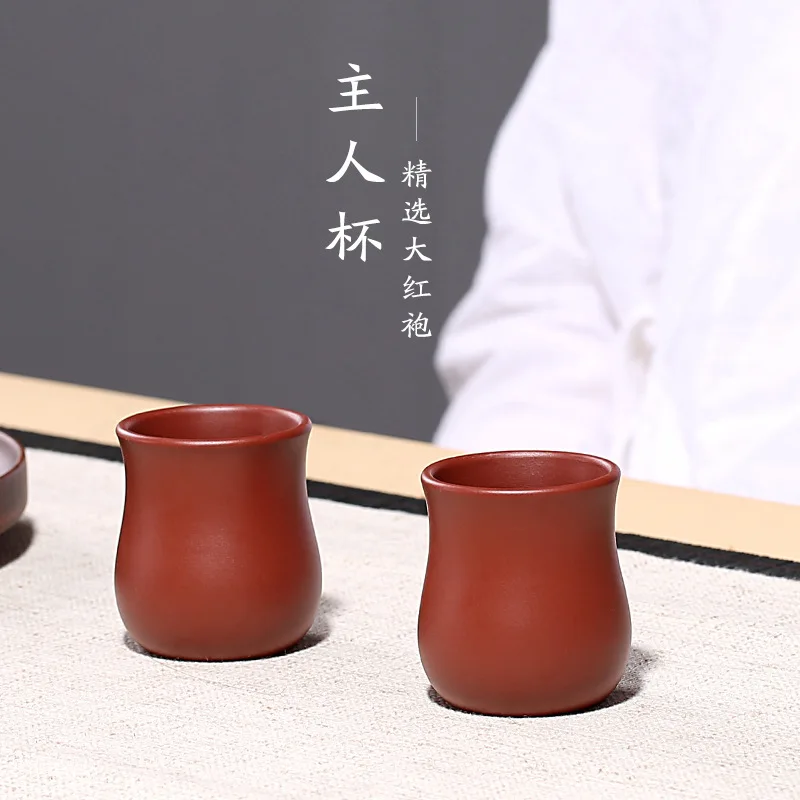 

Yixing Clay Tea Cup Raw Ore Dahongpao Tea Small Cup Clay Master Cup Tea Cup Wholesale Customizable a Generation of Fat