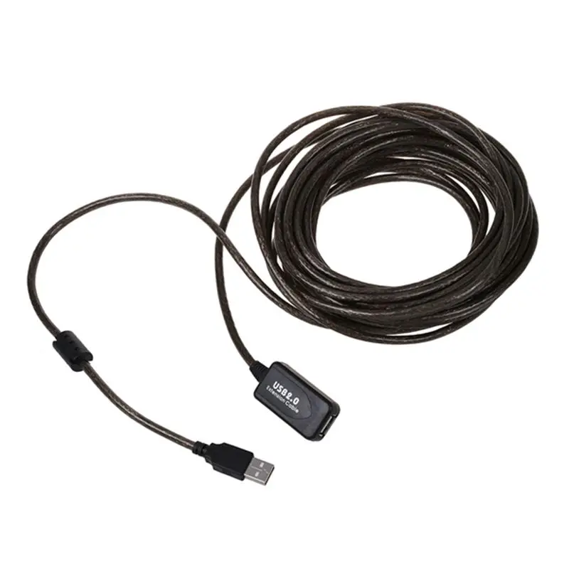 5X 10M USB 2.0 Extension Active//Repeater 480 Mbp Active USB Extension Cable