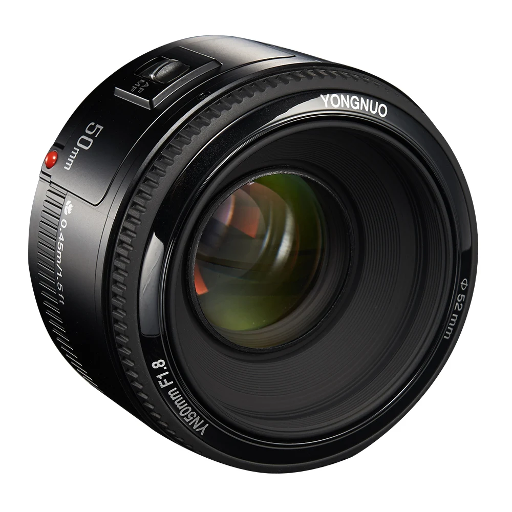 YONGNUO YN EF 50 мм f/1 8 AF объектив 1:1.8 стандартный основной Объектив диафрагма Авто фокус