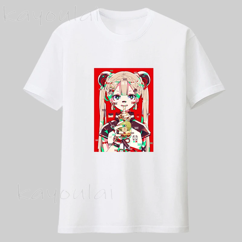 

High Quality Vintage Oversized Graphic T Shirts Anime Girl Waifu Japanese Aesthetic Kawaii Otaku T-Shirt Soft Cotton Tshirt