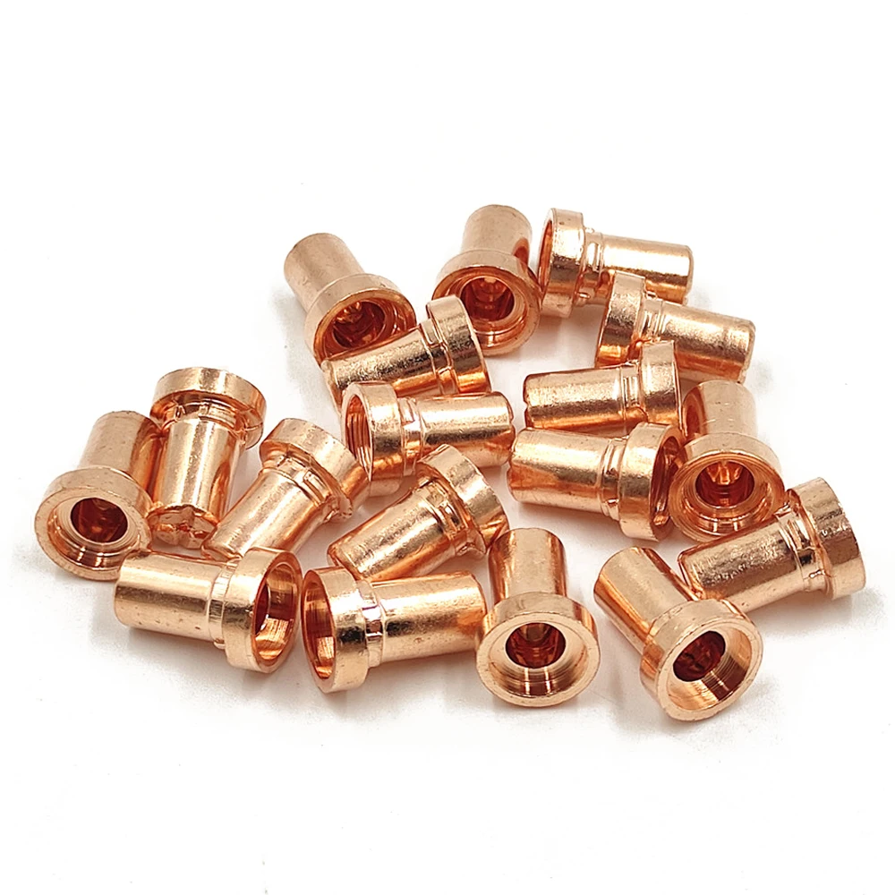 Consumables Red copper extended long tip electrodes and Long nozzles For PT31 LG40 40A Air plasma cutter 20/40/60pcs plasma cutter electrodes nozzles