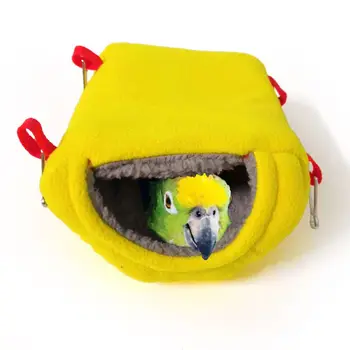 

Pet Bird Nest House Parrot Bed Hut Hammock Hanging Cave Snuggle Hideout Sleeping Pouch for Lovebird Finch Cockatoo