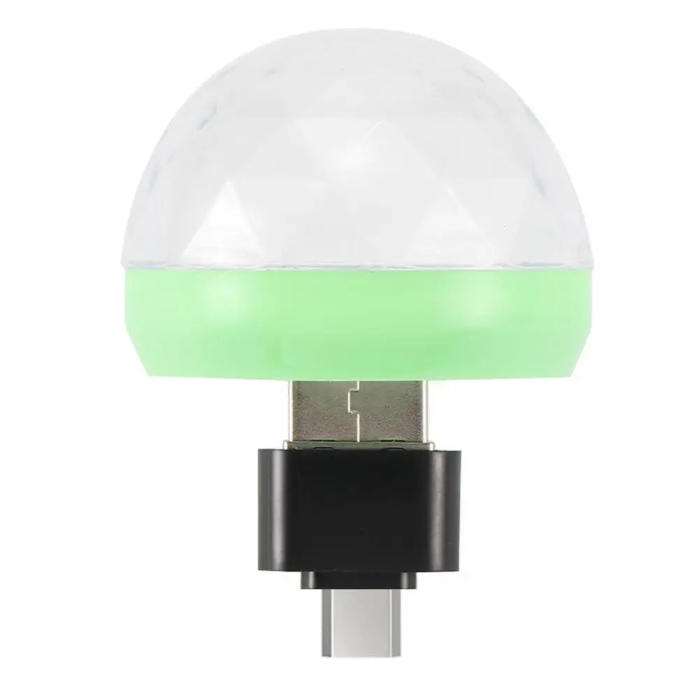 for type c Мини USB СВЕТОДИОДНЫЙ диско этапа светильник Портативный Семья вечерние магический шар красочный светильник бар клуб сценическое освещение лампа для мобильного телефона - Цвет: for type c