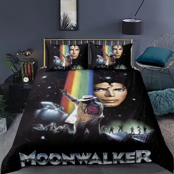 

Michael Jackson Bedroom Gift Bedding Set Vintage Fashion 100% Microfibe 1PC Duvet Cover with Pillowcases No Comforter Drop Ship