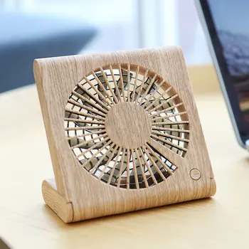 

Creative Wood Pattern Notebook USB Charging Fan Handheld Mute Desktop Fan Portable Fan Mini Air Conditioner Box