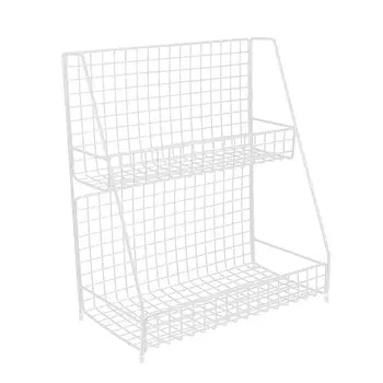 

1pc Double Layer Cosmetics Storage Rack Table Desktop Storage Rack Kitchen Storage Rack