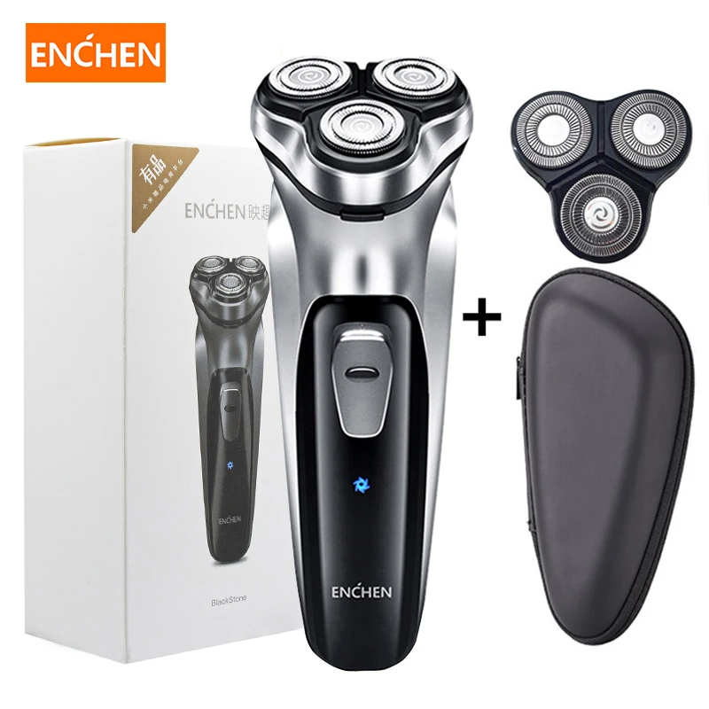 Enchen Men Electric Shaver Type C USB Rechargeable Razor 3 blades portable beard trimmer cutting machine for sideburns