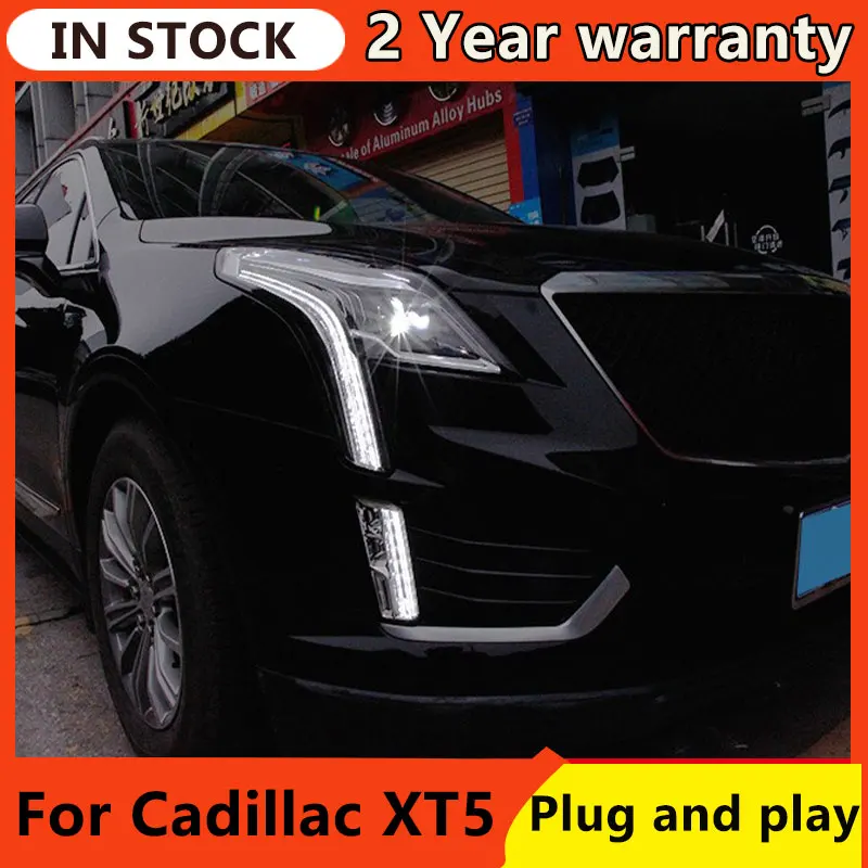 

LED Head Lamp for Cadillac XT5 Headlights 2016-2018 XT5-L LED Headlight DRL Bi-LED Lens High Low Beam Parking Fog Lamp
