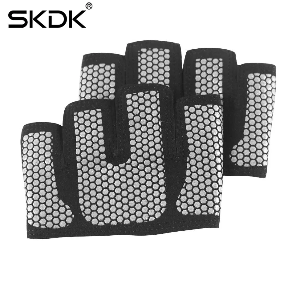 SKDK противоскользящие перчатки для спортзала Дышащие Перчатки для фитнеса с полупальцами перчатки для кроссфита тренировки гантели тренировочные спортивные перчатки для упражнений - Цвет: Gray