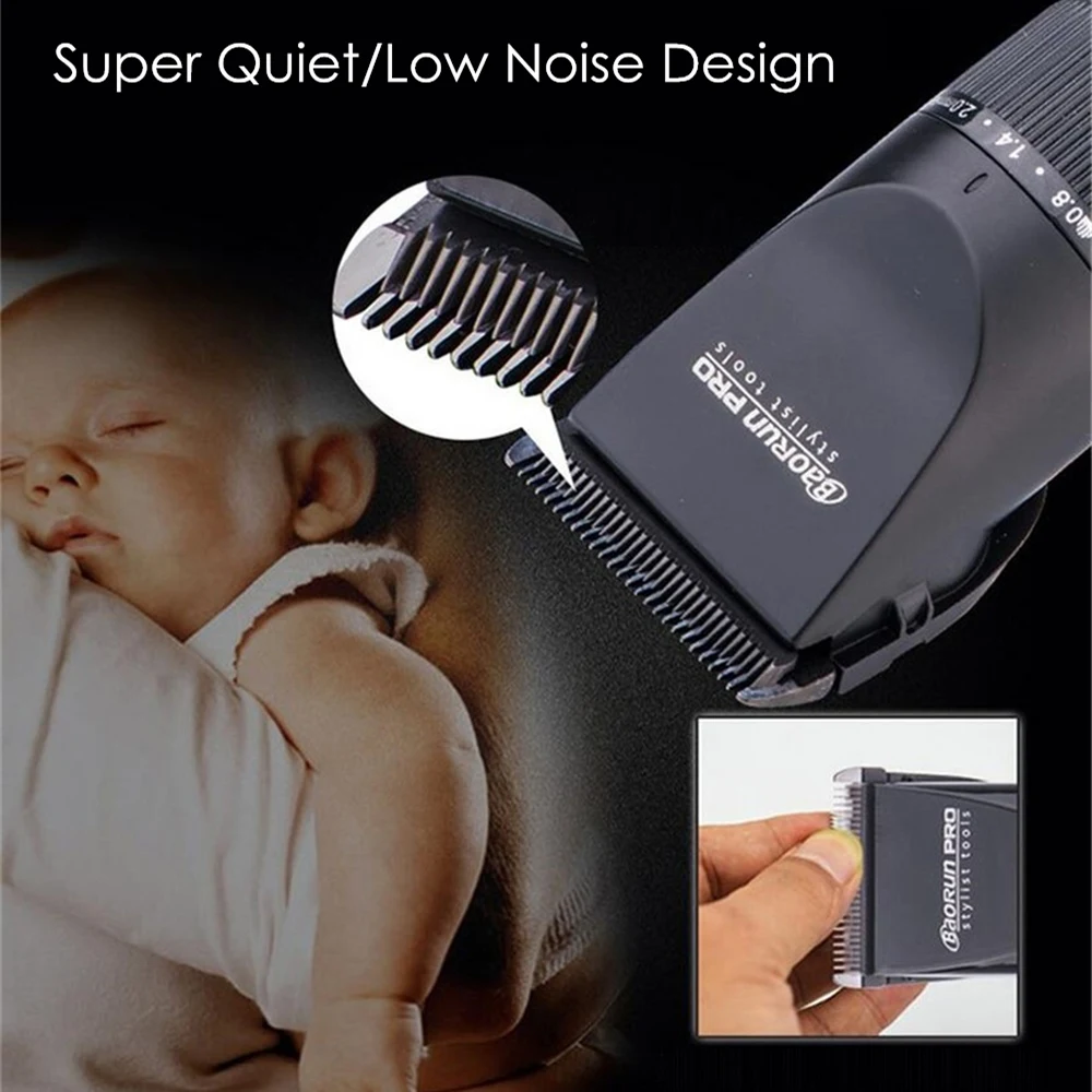 110-240V Electric Hair Clipper Hair Trimmer for Men Baby Rechargeable Beard Trimmer Ceramic Blade