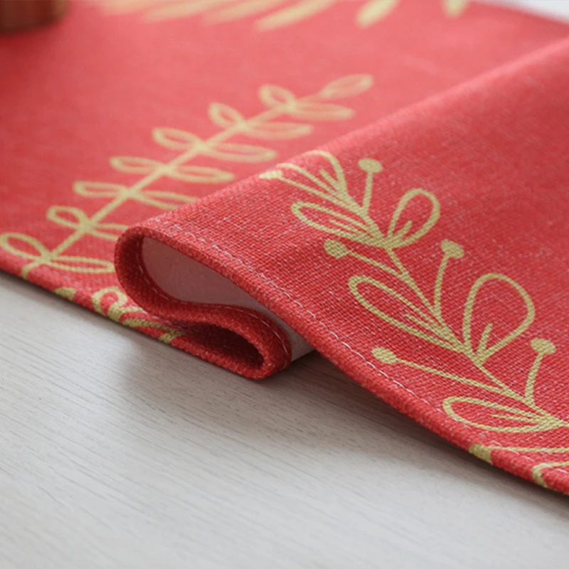 New Year Christmas Table Runner Christmas Table Cloth Red Table Runner Dining Table Coffee Table Christmas Decorations for Home