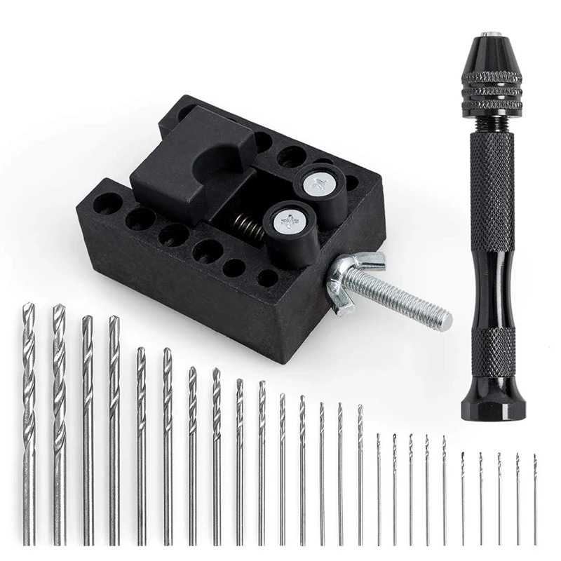 Hand Drill Set 25 Precision Needle Twist Drills (0.5-3 Mm) And Wood Jewellery Plastics Craft Engraving Diy Drilling E | Инструменты
