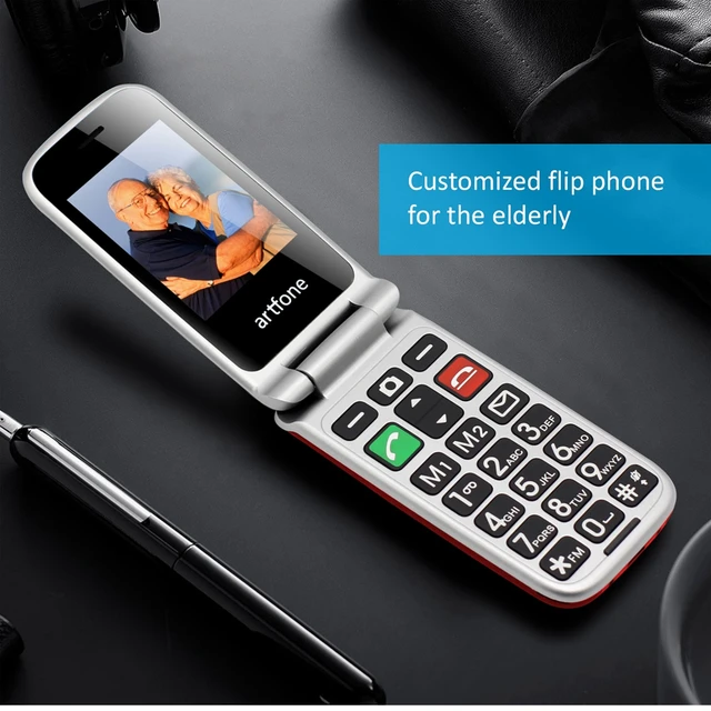 Artfone Telefonos Celulares Plegable Para Personas Mayores Con Botones  Grandes,pantalla A Color De 2,4 Pulgadas,cámara, Sos, Linterna, Radio Fm