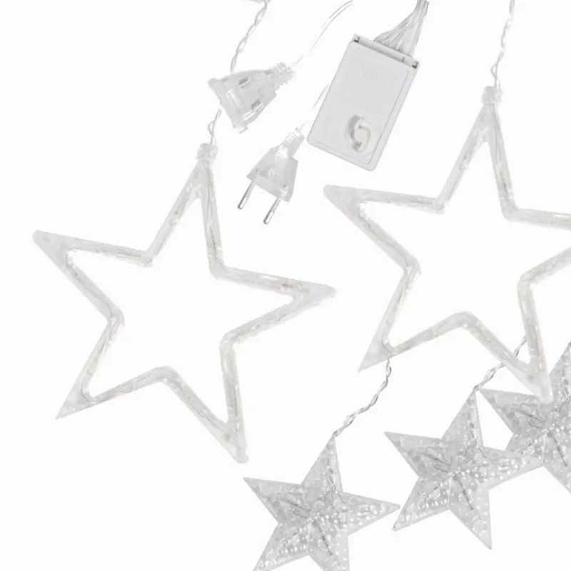 Светодиодный светильник-гирлянда EU/US Plug 220V пентаграмма звезда занавес свет фея Свадьба День рождения Рождество освещение внутреннее декоративное освещение