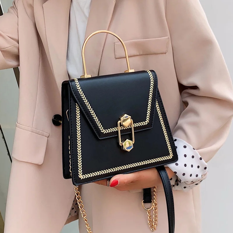 Nueva moda mango de Metal, bolsos bandolera de alta calidad