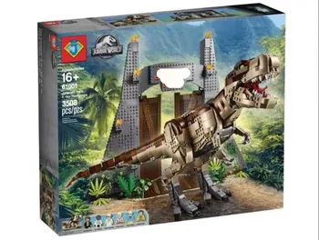 

61001 Jurassic Parked T. rex Rampage Model Building Blocks Bricks Boy Toys Birthday Gifts