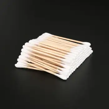 

100pcs/Pack Disposable Double Head Cotton Swab Soft Cotton Buds For Medical Wood Sticks Nose Ears Cleaning Tools dropshipping