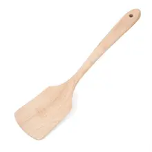 Деревянная лопатка в Корейском стиле строительные блоки без краски длинная толстая ручка деревянная лопатка большой cai chan антипригарный горшок только для приготовления пищи Wo