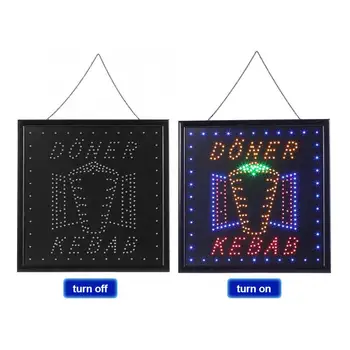 

1pc Large Bright LED Shop Sign Board Neon Light Window Door Sign DONER KEBAB