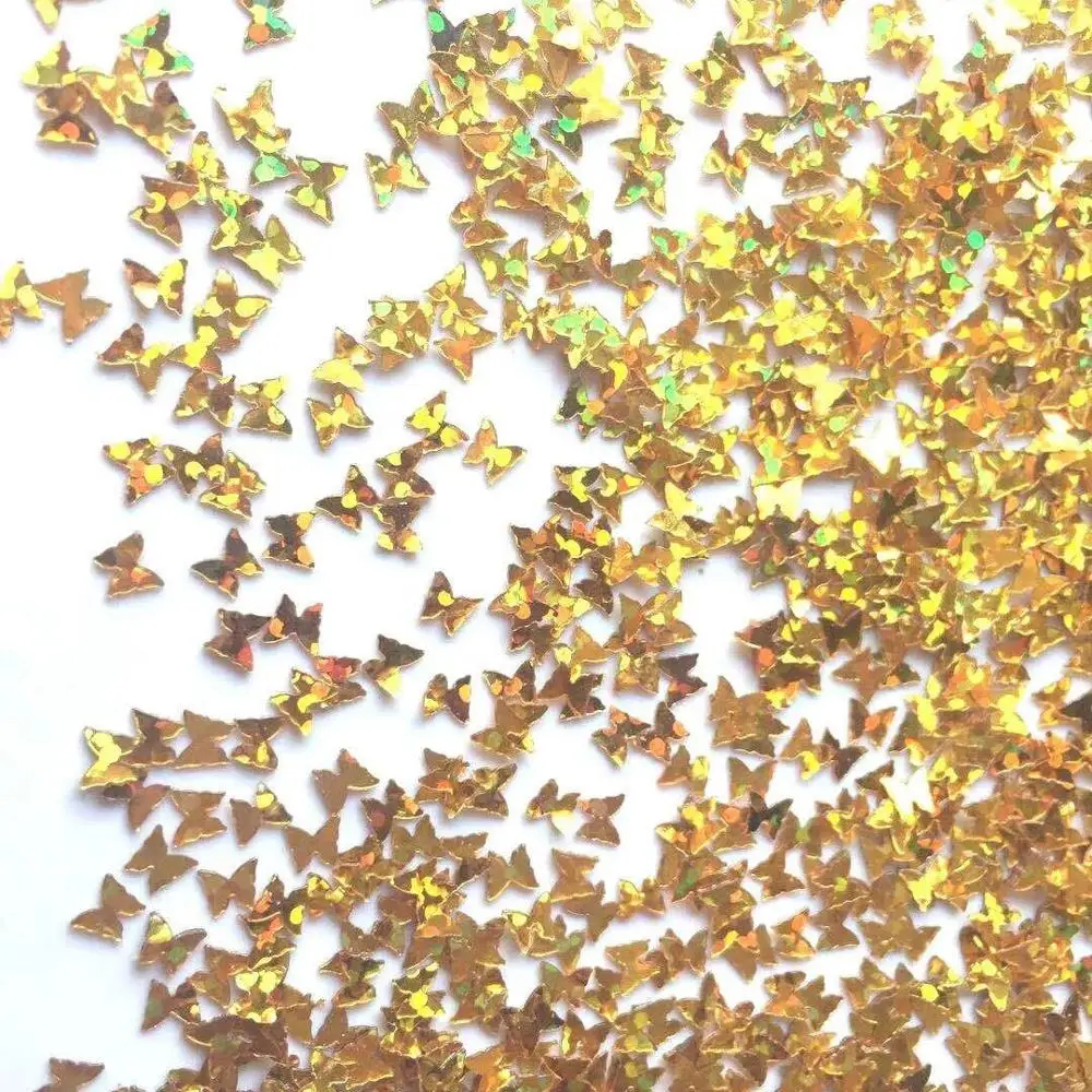 50g/Lot 4mm Butterfly Glitter Sequins for Nails Arts, Sewing Garment Accessories, Diy Crafts,Festival Decoration confetti