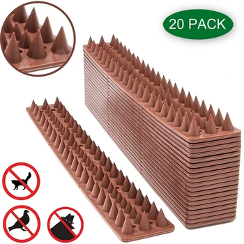 

20pcs Plastic Spikes Practical Squirre Birds Pigeons Cat Deterrent Tool for Outdoor Garden Fence Wall Off Harmless To Animal