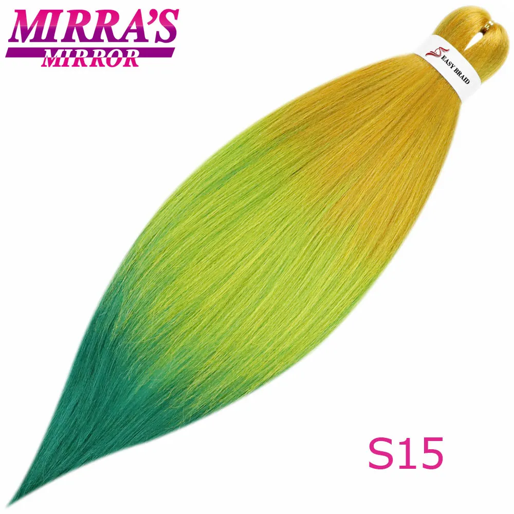 Омбре плетение волос крючком Наращивание волос Синтетические волосы легко растягивается Профессиональный низкотемпературное волокно Mirra's Mirra - Цвет: S15