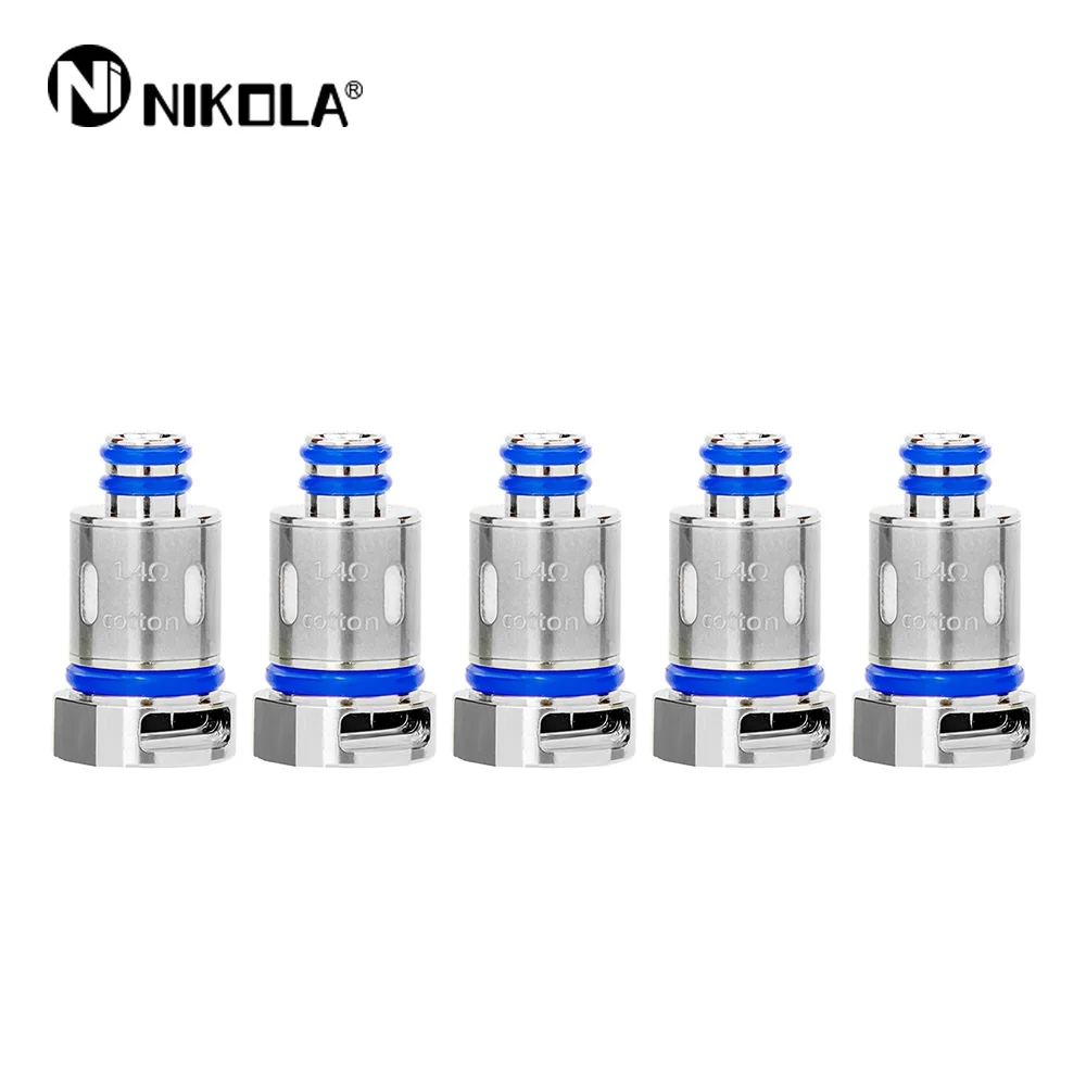 

Original 5pcs/pack Nikola Antares Replacement Coil for the Nikola Antares Kit with 0.6ohm mesh Coil / 1.4ohm Coil e cigarette