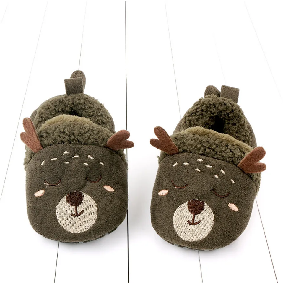 Baby Shoes Adorable Infant Slippers Toddler Baby Boy Girl Knit Crib Shoes Cute Cartoon Anti-slip Prewalker Baby Slippers