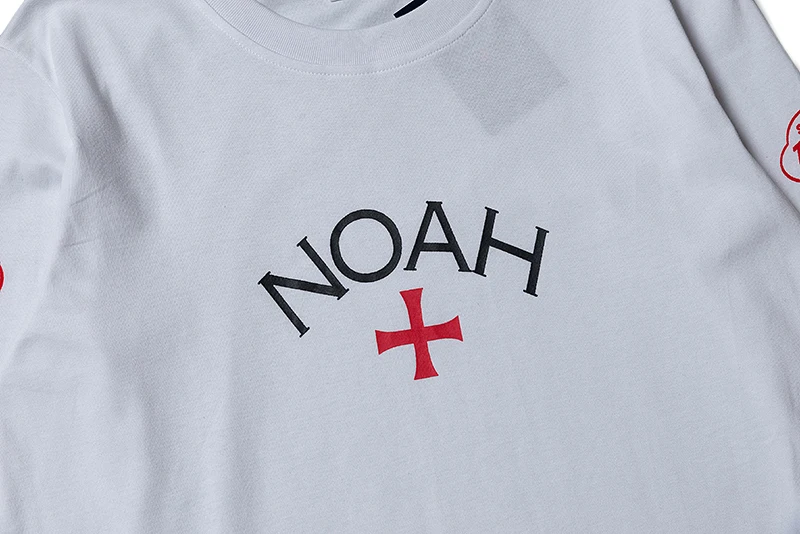 NOAH T Высококачественная футболка с полулуной NOAH t для мужчин 1:1 Набор спортивного трико уличная Модная хлопковая футболка