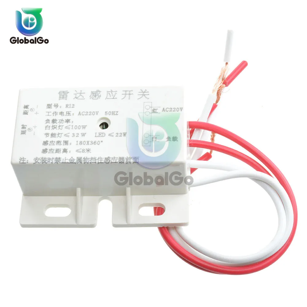 

220V AC 50Hz Auto Infrared Human Body Sensor Switch Module Microwave Radar Sensor Switch Mini PIR Sensor Detector Smart Switches