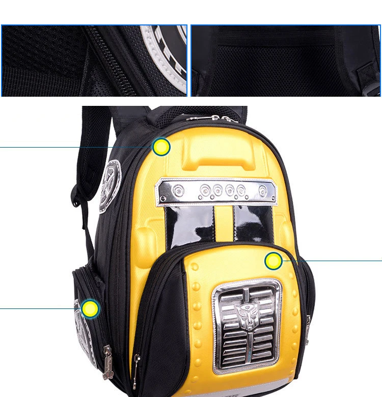 NEW hot Waterproof nylon Orthopedic Children School Bags boys Cartoon Prints Kids School Backpacks Mochila