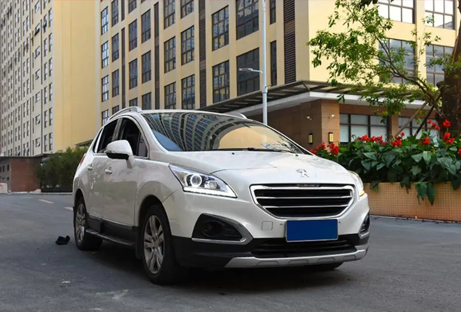 2013~ г. Автомобильный bupmer головной светильник для peugeot 3008 головной светильник автомобильные аксессуары светодиодный DRL HID xenon fog для peugeot 3008 налобный фонарь