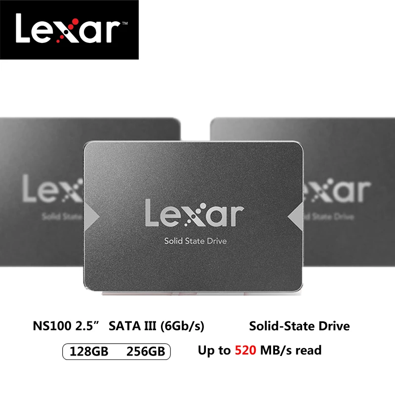 Lexar NS100 SSD 128 ГБ 256 ГБ SATA 3 2,5 дюймов Внутренний твердотельный накопитель 6 ГБ/сек. жесткий диск SSD для Тетрадь ПК