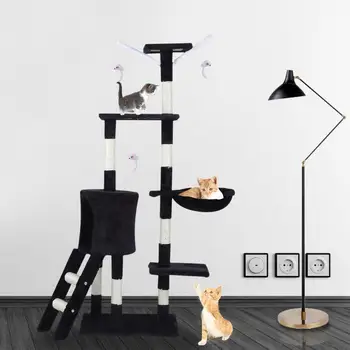 

Multifunctional Cat'S Tree Scratcher Scratching Fun Post Climbing Toy Activity Centre Protect Home Furniture Pet House