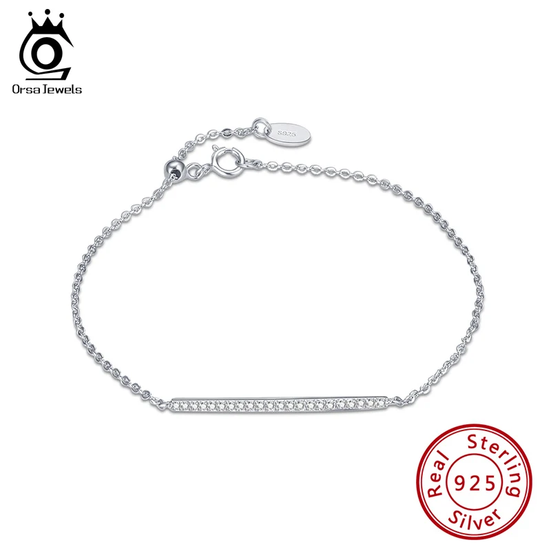 Классический Регулируемый браслет ORSA JEWELS из серебра 925 пробы Длинный Шарм для