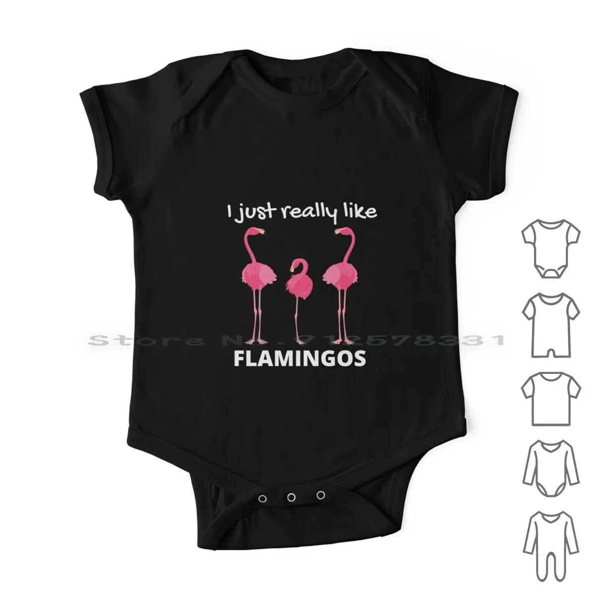 

I Just Really Like Flamingos Newborn Baby Clothes Rompers Cotton Jumpsuits Animal Pink Funny Cartoon Flamingo Lover Infant Long