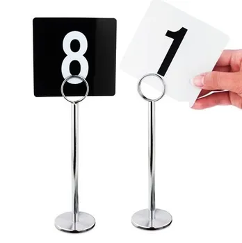 

20pcs Table Number Card Clips Tag Table Number Holder Stand Table Card Holder Place Card Holder Stainless Steel Party Decoration