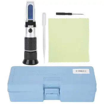 

Brix Refractometer Handheld Sugar Tester Sugar Concentration Meter Sugar Densitometer Content Measurement for Food Fruit