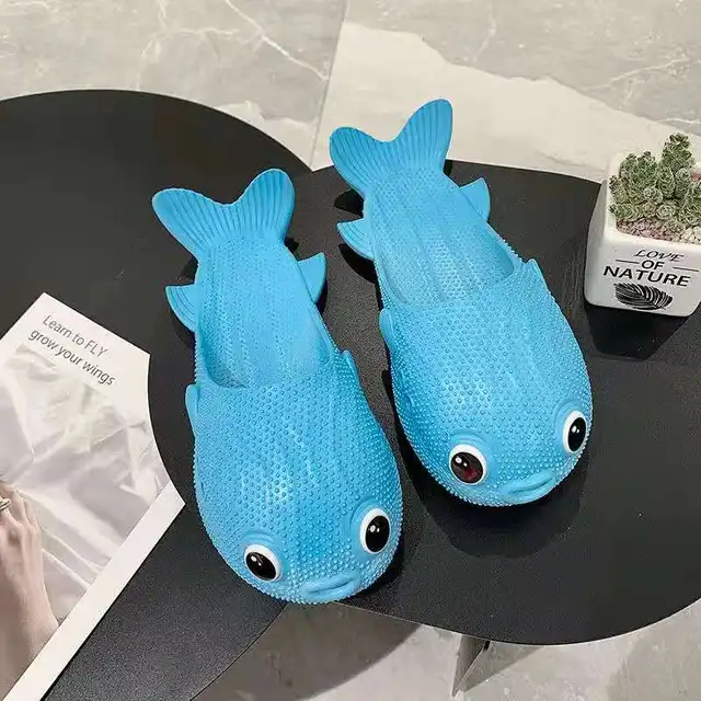Pantoufles de poisson d'Été à Semelle Souple en Forme de Poisson pour Femme – Image 2