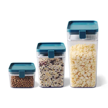 

Grain Multi-grain Screen Sealed Jar Square Moisture-proof Refrigerator Fresh-keeping Storage Box Can Be Stacked With Snack Candy