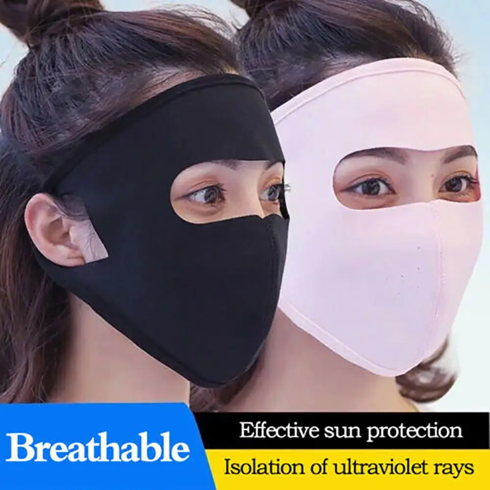 

Summer Sports Sun UV Protection Ultra Thin Sunscreen Outdoor Full Face Mask Summer Cotton Breathable Protect Skin
