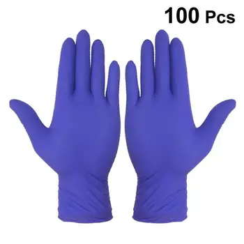 

100pcs Children'S Disposable Gloves Waterproof Latex Gloves Protective Oil-Proof Baking Gloves For Daily Use Blue